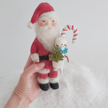 Load image into Gallery viewer, Vintage Style Spun Cotton Santa Art Doll
