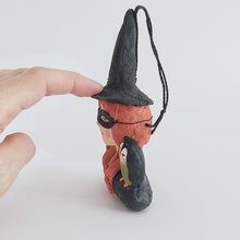 Cargar imagen en el visor de la galería, Opposite side view of spun cotton witch girl, against white background. Pic 6 of 9.