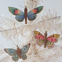Load image into Gallery viewer, Vintage Style Spun Cotton Paper Butterfly Ornaments