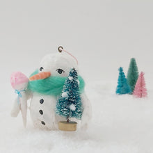 Load image into Gallery viewer, Spun Cotton Snowman Ornament