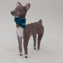 Load image into Gallery viewer, Side view of spun cotton deer. Photo 4 of 8.