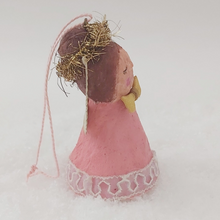 Load image into Gallery viewer, Another side view of spun cotton angel. Photo 7 of 10.
