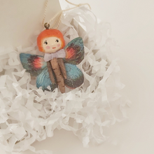 Load image into Gallery viewer, Spun cotton butterfly girl, lying in gift box. Pic 7 of 8.
