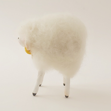 Load image into Gallery viewer, Side view of needle felted sheep's fluffy body. Pic 5 of 5.
