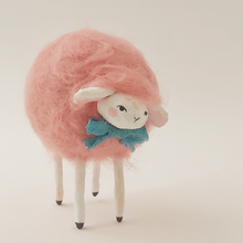 Load image into Gallery viewer, Another side view of pink sheep's face. Pic 5 of 6.