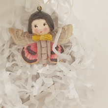 Load image into Gallery viewer, Spun cotton butterfly girl, lying in gift box. Pic 7 of 8. 
