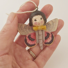 Load image into Gallery viewer, Spun cotton butterfly girl, held in hand. Pic 3 of 8.