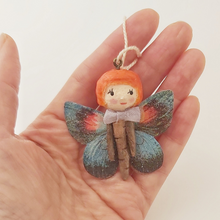 Load image into Gallery viewer, Spun cotton butterfly girl, held in hand. Pic 2 of 8.