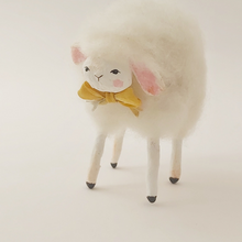 Load image into Gallery viewer, Closer view of needle felted sheep's face. Pic 3 of 5.