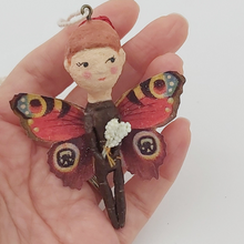 Load image into Gallery viewer, Spun cotton butterfly girl, held in hand. Pic 2 of 7..
