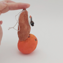 Load image into Gallery viewer, Side view of spun cotton owl. Pic 6 of 8.