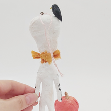 Cargar imagen en el visor de la galería, Back view of spun cotton skeleton ornament. Pic 4 of 4.