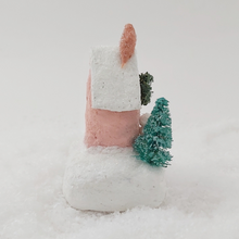 Load image into Gallery viewer, Side view of pink spun cotton house. Pic 4 of 7.