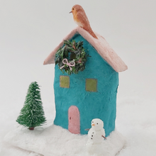 Load image into Gallery viewer, Vintage Inspired Spun Cotton Christmas House