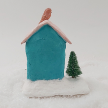 Load image into Gallery viewer, Vintage Inspired Spun Cotton Christmas House