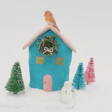 Load image into Gallery viewer, Vintage Inspired Spun Cotton Christmas House
