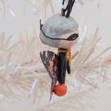 Load image into Gallery viewer, Opposite side view of spun cotton Halloween butterfly. Pic 6 of 6.