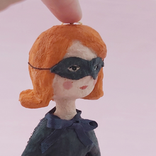 Load image into Gallery viewer, Close up of spun cotton bat girl's face. Pic 3 of 9.