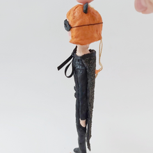 Load image into Gallery viewer, Side view from further away of spun cotton bat girl. Pic 9 of 9.