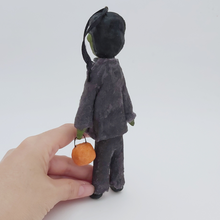 Load image into Gallery viewer, Back view of spun cotton Frankenstein ornament. Pic 8 of 8.