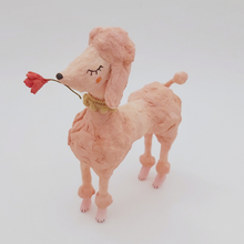 Load image into Gallery viewer, Spun cotton pink poodle sculpture. Pic 1 of 7.
