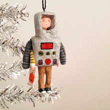 Load image into Gallery viewer, '80s Inspired Spun Cotton Robot Ornament
