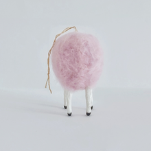 Load image into Gallery viewer, Back view of a cotton candy pink needle felted sheep. Pic 8 of 8. 
