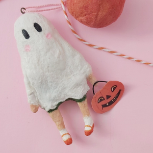 *RESERVED* Spun Cotton Ghost Girl Ornament