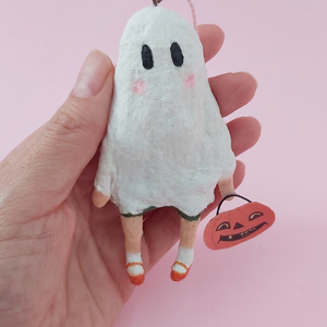 *RESERVED* Spun Cotton Ghost Girl Ornament