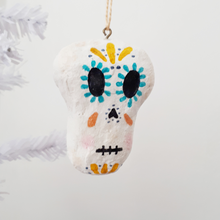 Load image into Gallery viewer, Spun Cotton Sugar Skull Ornament
