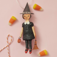 Cargar imagen en el visor de la galería, Spun Cotton Witch Ornament
