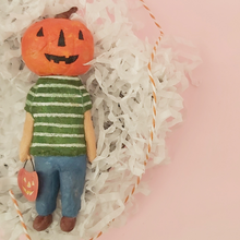 Load image into Gallery viewer, Spun Cotton Jack-O-Lantern Boy Ornament
