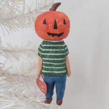 Load image into Gallery viewer, Spun Cotton Jack-O-Lantern Boy Ornament
