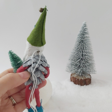 Load image into Gallery viewer, Pine Cone Gnome Christmas Ornament
