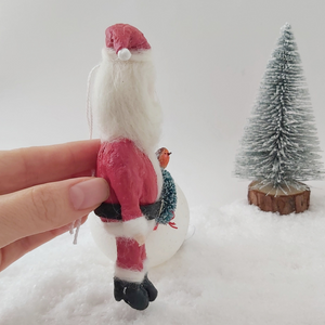 Spun Cotton Santa Claus Ornament