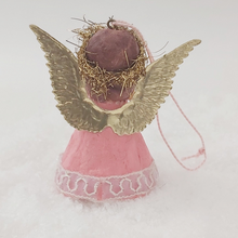 Load image into Gallery viewer, Back view of spun cotton angel. Photo 6 of 10. 
