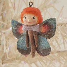 Cargar imagen en el visor de la galería, Close up of spun cotton butterfly girl. Pic 3 of 8.

