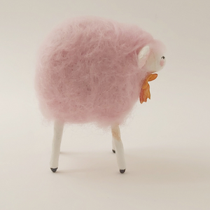 Side view of fluffy cotton candy sheep body. Pic 7 of 8.