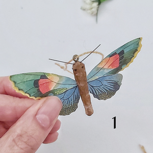 Vintage Style Spun Cotton Paper Butterfly Ornaments