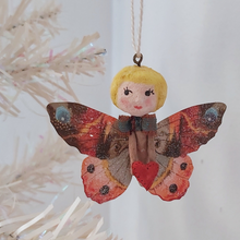 Load image into Gallery viewer, Spun cotton Valentine&#39;s Day butterfly hanging on tree. Pic 1 of 4. 
